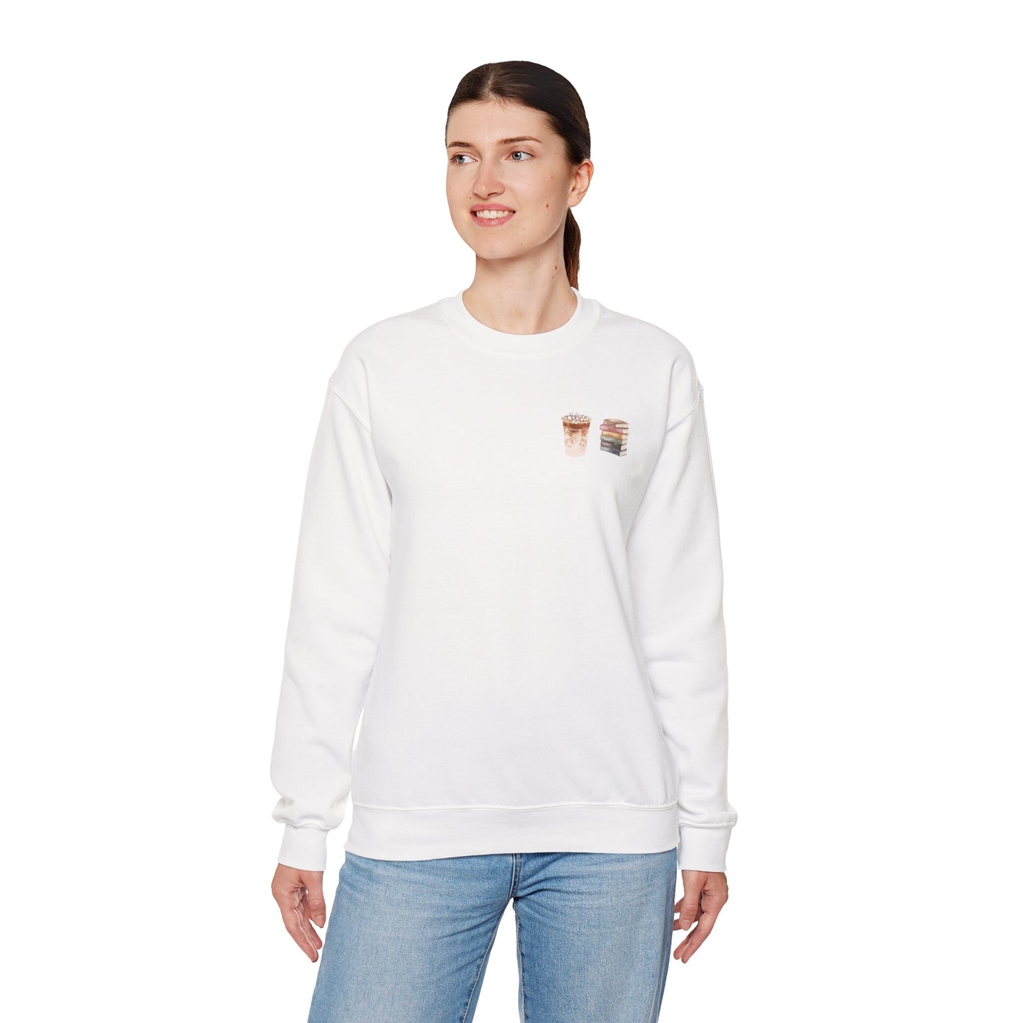 Coffee & Books Sweatshirt - White