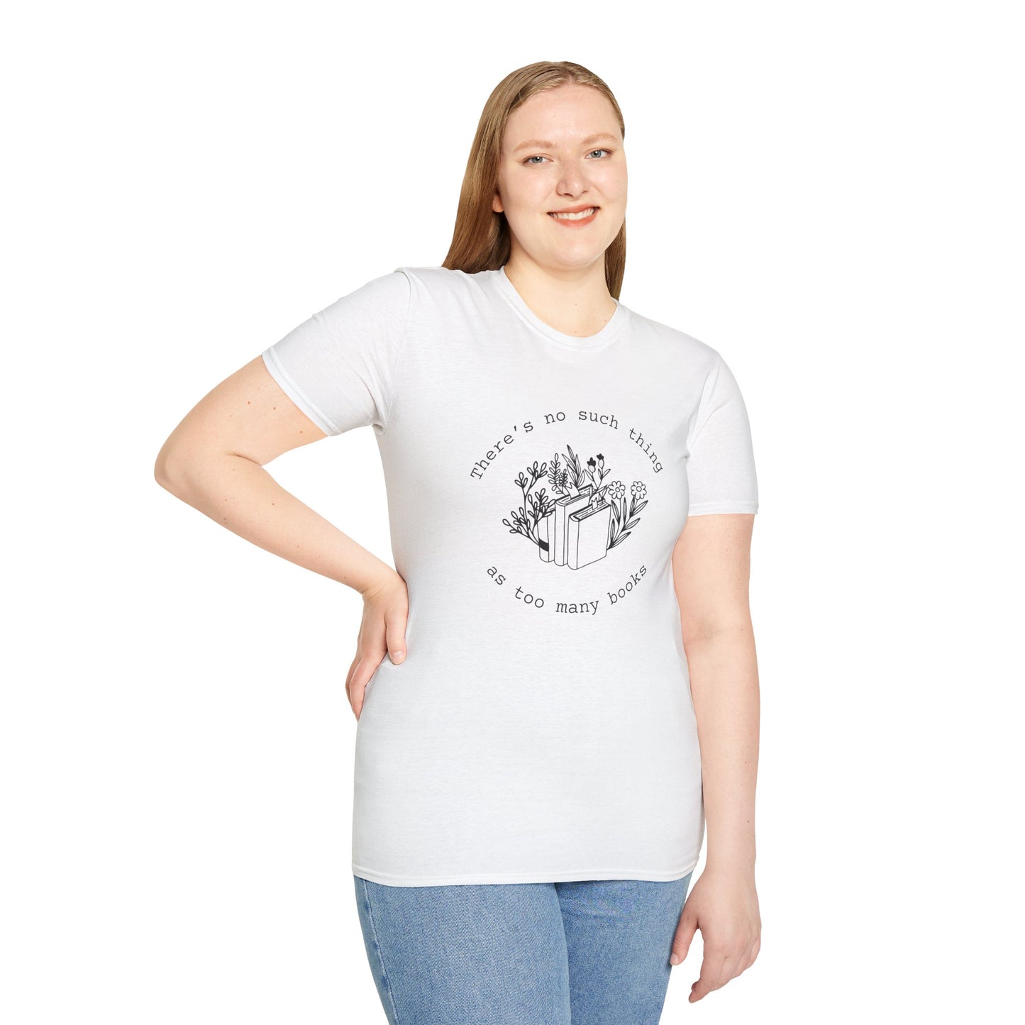 "Too Many Books" T-Shirt - White