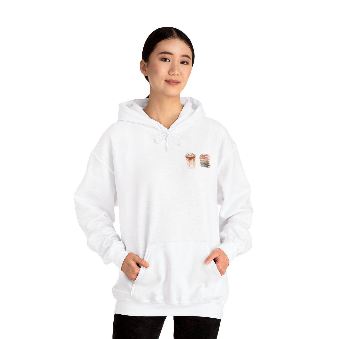 Coffee & Books Hoodie - White