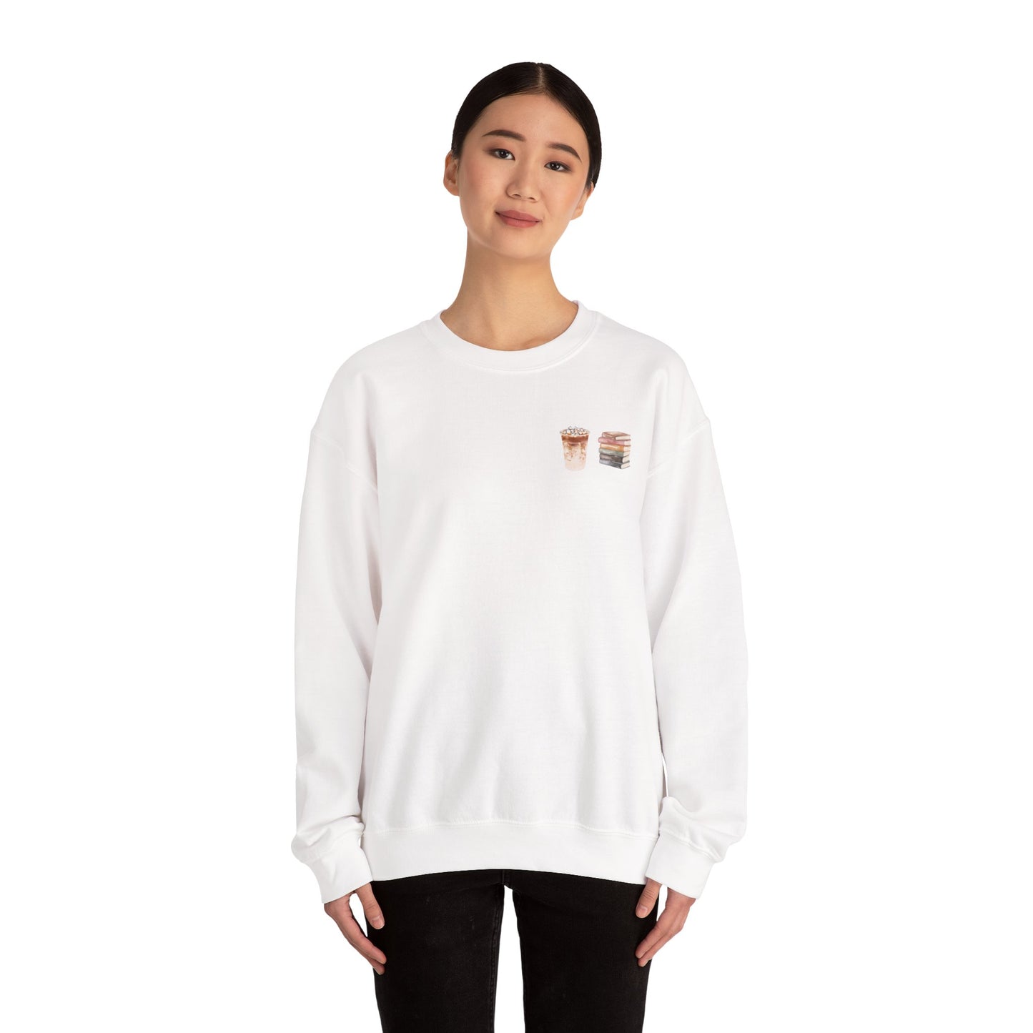 Coffee & Books Sweatshirt - White