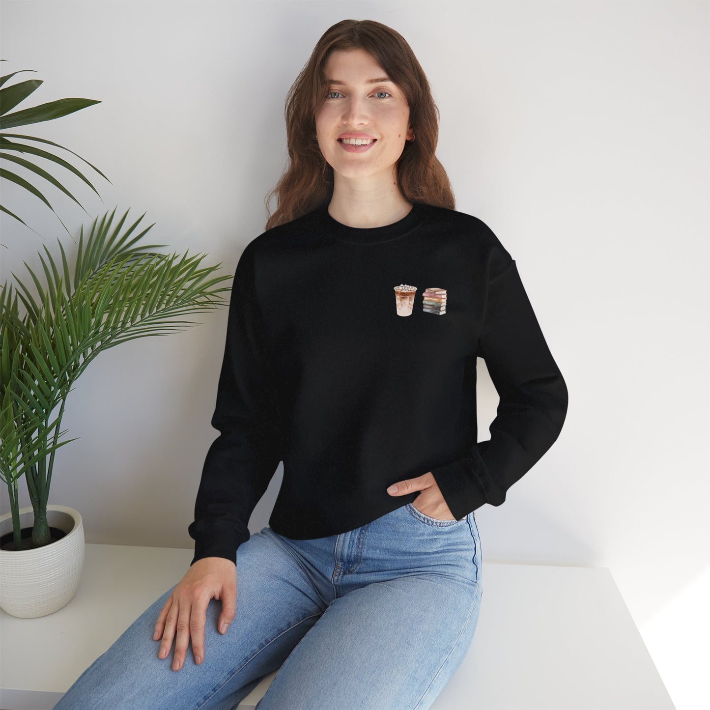 Coffee & Books Sweatshirt - Black